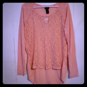Long sleeve hi lo tunic